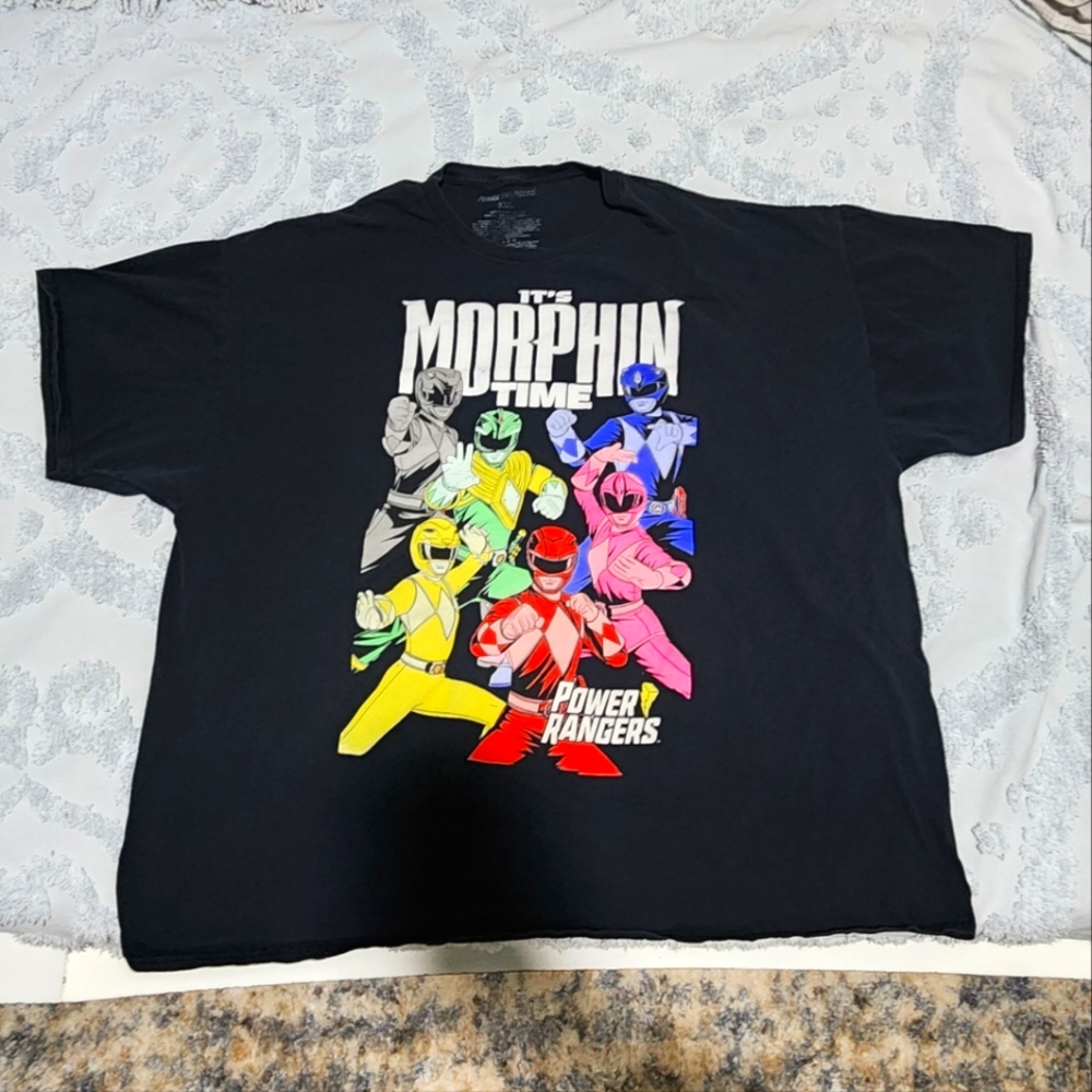 Power Rangers Black Graphic T-Shirt